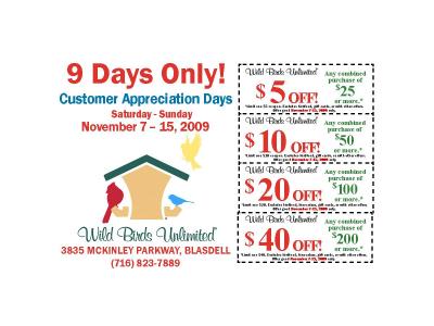 CUSTOMER APPRECIATION DAYS 2009